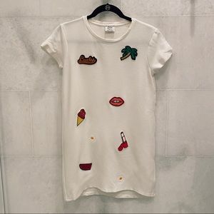 Zara white lucky dress size S